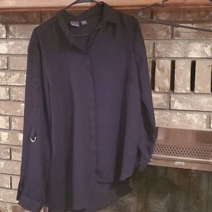 Black button up dress shirt